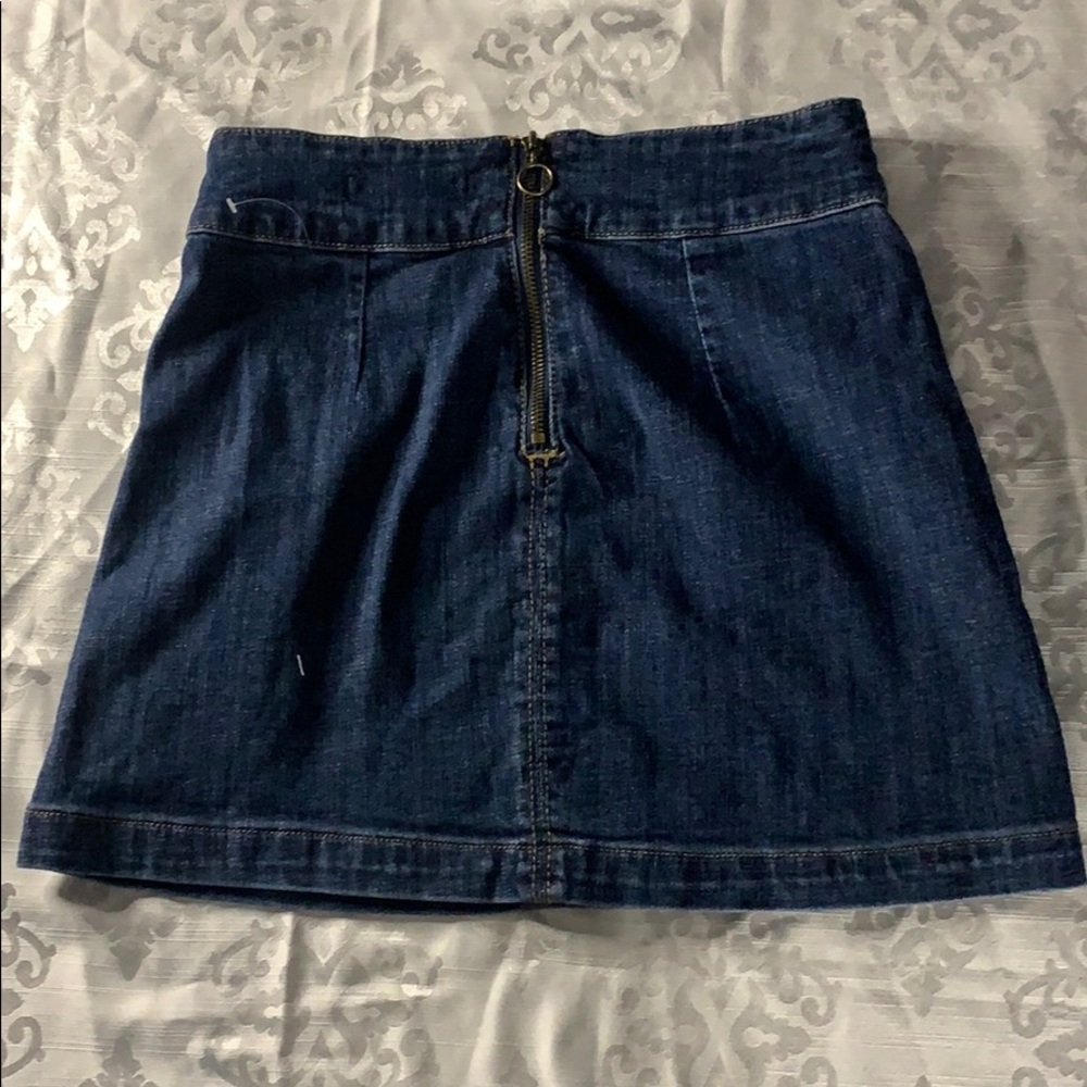 blue denim skirt
